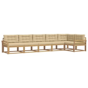 vidaXL Ensemble de canapés d'extérieur 4 pc Blanc et Beige Polyester
