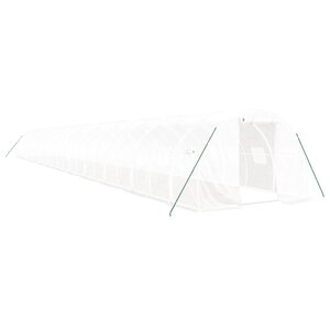 vidaXL Serre avec cadre en acier blanc 72 m² 24x3x2 m