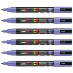 Marqueur pointe conique fine pc3m 0 9 - 1 3mm lilas x 6 POSCA
