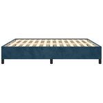 vidaXL Cadre de lit sans matelas bleu foncé 160x200 cm velours