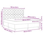 Lit box spring vidaXL avec matelas rose super king en velours