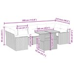 vidaXL Salon de jardin avec coussins 8 Pièces beige résine tressée