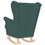 vidaXL Chaise à bascule vert foncé 74x90x102 cm tissu
