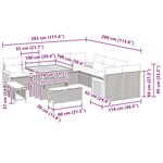 vidaXL Ensemble de canapé de jardin 13 Pièces Gris  Gris foncé