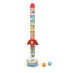 Hape E0387 - Jeu d'empilage avec fusée et balle à air pulsé