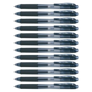 Liquid stylo roller à encre gel EnerGel-X BLN105  0 25 mm  noir x 12 PENTEL