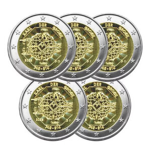 2 euros commémoratives Allemagne 2023 Charlemagne - les 5 ateliers.
