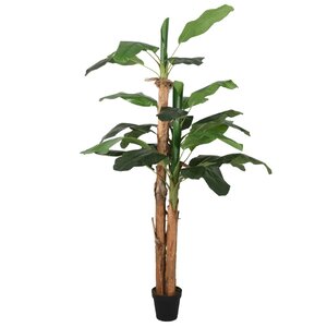 vidaXL Bananier artificiel 19 feuilles 180 cm vert