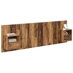 vidaXL Tête de lit avec armoire 3 Pièces Bois Ancien Bois d'ingénierie