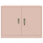 vidaXL Armoire de rangement Rose 90 x 40 x 70 cm Acier