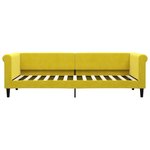vidaXL Lit de jour avec lit gigogne jaune 80x200 cm velours