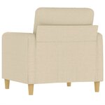 vidaXL Fauteuil Crème 60 cm Tissu