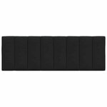 vidaXL Coussin de tête de lit noir 140 cm tissu