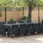 vidaXL Ensemble de salle à manger de jardin avec coussins 13 Pièces