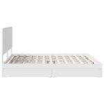 vidaXL Lit de Rangement Blanc 180 x 200 cm Bois d'ingénierie