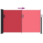 vidaXL Auvent latéral rétractable rouge 120x600 cm