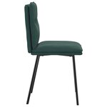 vidaXL Chaises à manger lot de 6 vert foncé velours