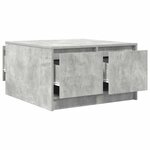 vidaXL Table basse avec tiroirs gris béton 70 5x70x40 cm