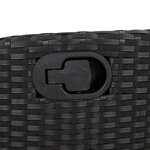 vidaXL Ensemble à manger de jardin 9Pièces coussins noir résine tressée