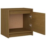 vidaXL Tables de chevet 2 Pièces Marron miel 40x30 5x40 cm Bois de pin