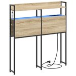 vidaXL Tête de lit avec étagère Chêne sonoma 90 cm Bois d'ingénierie