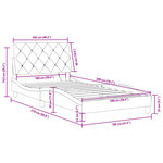 vidaXL Cadre de lit avec LED sans matelas gris foncé 100x200cm velours
