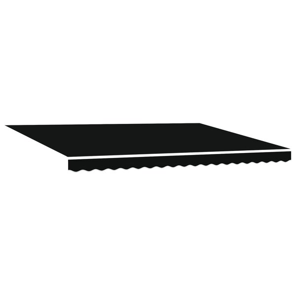 vidaXL Auvent Rétractable Manuel Noir 450x350 cm
