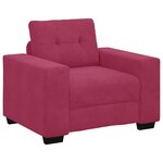 vidaXL Ensemble de Canapés 3 Pièces Bordeaux 221 x 78 x 80 cm Velours