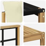 vidaXL Ensemble de canapés d'extérieur 9 pc Blanc et crème