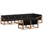 vidaXL Ensemble de canapés d'extérieur 8 pc Naturel et Noir