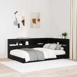 vidaXL Tête de lit de rangement Chêne noir 120 cm Bois d'ingénierie