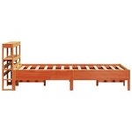 vidaXL Cadre de lit sans matelas cire marron 75x190 cm bois pin massif