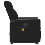 vidaXL Fauteuil de massage inclinable Noir Tissu