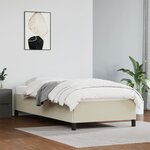 vidaXL Cadre de lit Crème 100x200 cm Similicuir