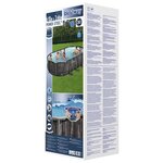 Bestway Ensemble de piscine ovale Power Steel 488x305x107 cm