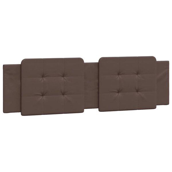vidaXL Coussin de tête de lit marron 180 cm similicuir