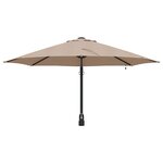 vidaXL Parasol de jardin Taupe et Noir 248 x 248 x 148 cm
