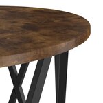 vidaXL Table d'appoint 2 Pièces Chêne fumé Bois d'ingénierie et acier