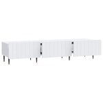 vidaXL Meuble TV Blanc 147 x 34 5 x 32 cm Bois d'ingénierie