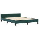 vidaXL Lit à ressorts avec tête de lit Vert foncé 140 x 200 cm Velours