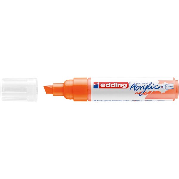 Marqueur acrylique large 5000 Orange fluOrescent 5-10 mm x 5 EDDING