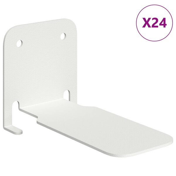 vidaXL Étagère Flottante Invisible 24 pc Blanc 6 x 11 x 6 5 cm