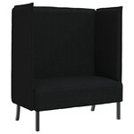vidaXL Canapé à Haut Dossier 101cm Noir tissu