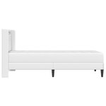 vidaXL Cadre de lit avec matelas Blanc 90 x 200 cm Simili cuir