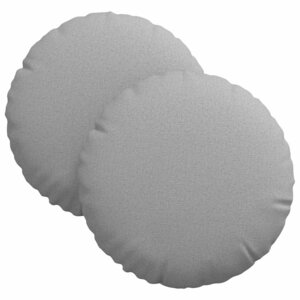 vidaXL Coussins de siège 2 pc Tissu Gris nuage Ø30 x 13 cm