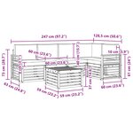 vidaXL Ensemble de canapés d'extérieur 6 pc Polyester