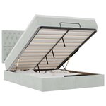 vidaXL Cadre de lit ottoman et matelas gris clair 140x190 velours