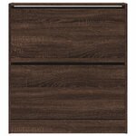 vidaXL Armoire à chaussures chêne marron 80x21x87 5 cm bois ingénierie
