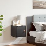 vidaXL Armoire murale Noir 31 5x30x30 cm Bois de pin massif