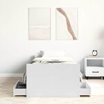 vidaXL Cadre de lit sans matelas blanc 100x200 cm